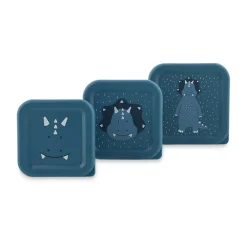 Lot de 3 lunchbox gigognes Mr. Triceratops bleu