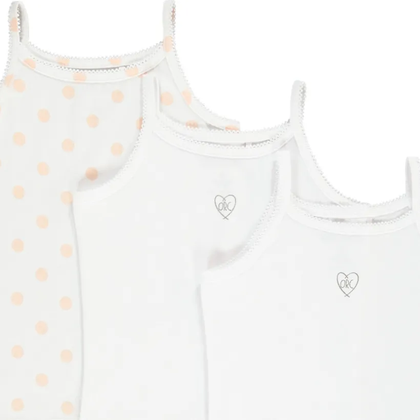 Lot de 3 maillots de corps à bretelles pour fille