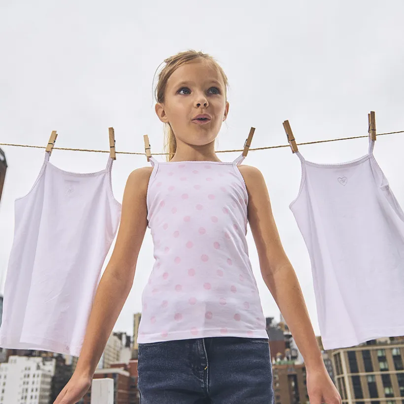 Lot de 3 maillots de corps à bretelles pour fille