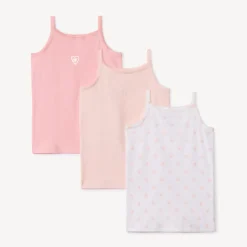Lot de 3 maillots de corps débardeurs fantaisie pour fille
