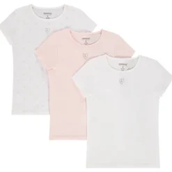 Lot de 3 maillots de corps manches courtes en jersey pour fille