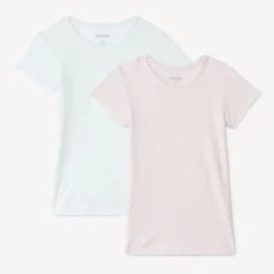 Lot de 2 maillots de corps manches courtes thermiques pour fille