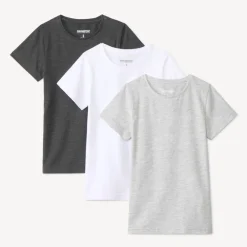 Lot de 3 maillots de corps manches courtes unis pour garçon