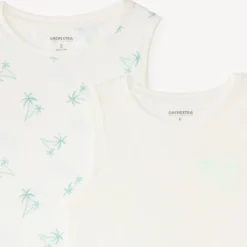 Lot de 2 maillots de corps motifs palmier pour garçon