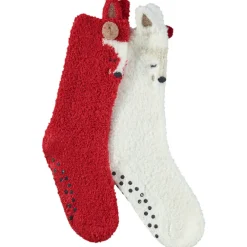 Lot de 2 paires de chaussettes antidérapantes biche pour fille