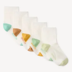 Lot de 5 paires de chaussettes bicolores pour garçon
