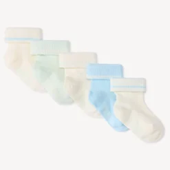 Lot de 5 paires de chaussettes côtelées pour bébé garçon prématuré