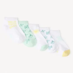Lot de 5 paires de chaussettes courtes fantaisie pour bébé garçon