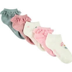 Lot de 5 paires de chaussettes courtes fantaisie pour fille