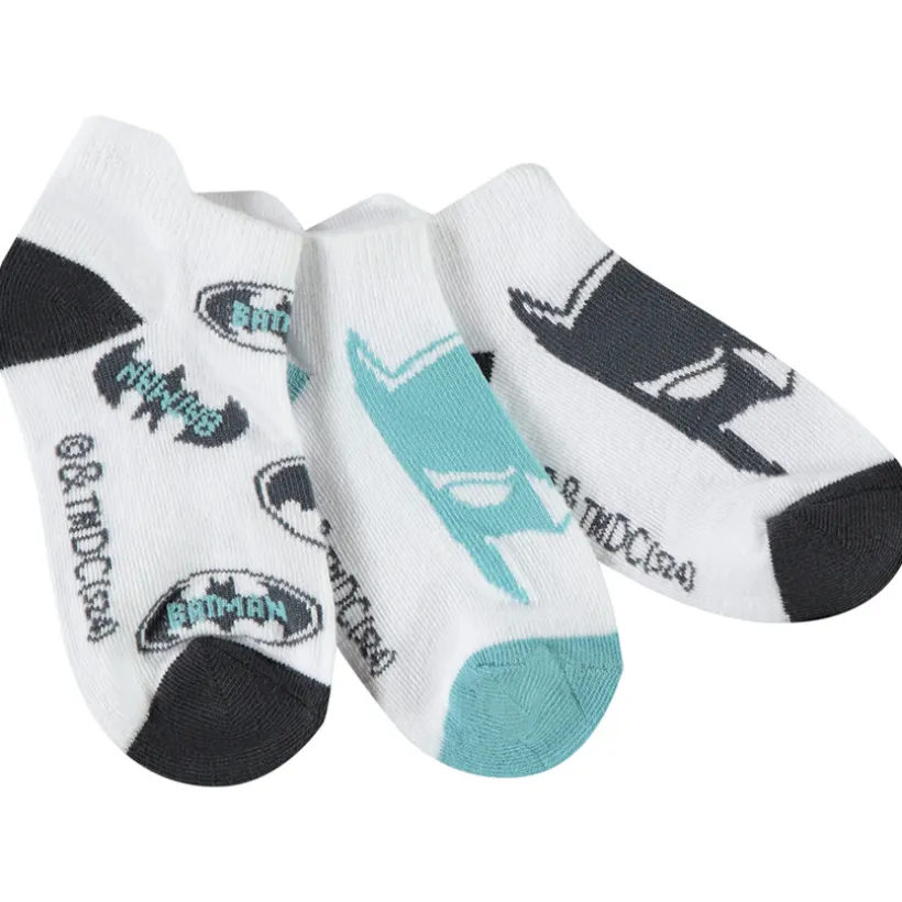 Lot de 3 paires de chaussettes courtes Batman Warner pour garçon