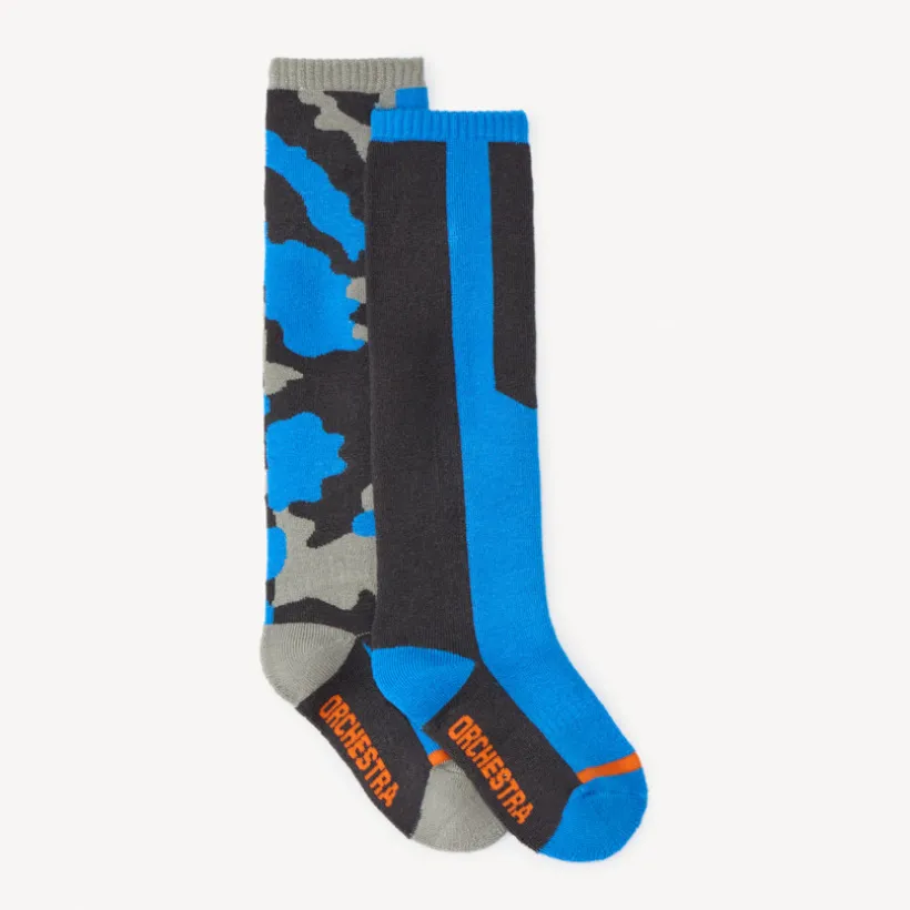 Lot de 2 paires de chaussettes de ski hautes pour garçon