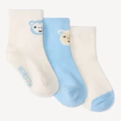 Lot de 3 paires de chaussettes motifs singe pour bébé garçon