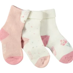 Lot de 3 paires de chaussettes print fantaisie pour bébé fille