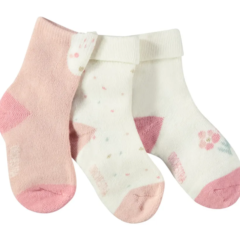 Lot de 3 paires de chaussettes print fantaisie pour bébé fille