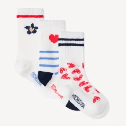 Lot de 3 paires de chaussettes semi-hautes pour bébé fille