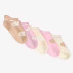 Lot de 5 paires de socquettes fantaisie pour fille