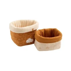 Lot de 2 panières gigognes en tissu Orsino