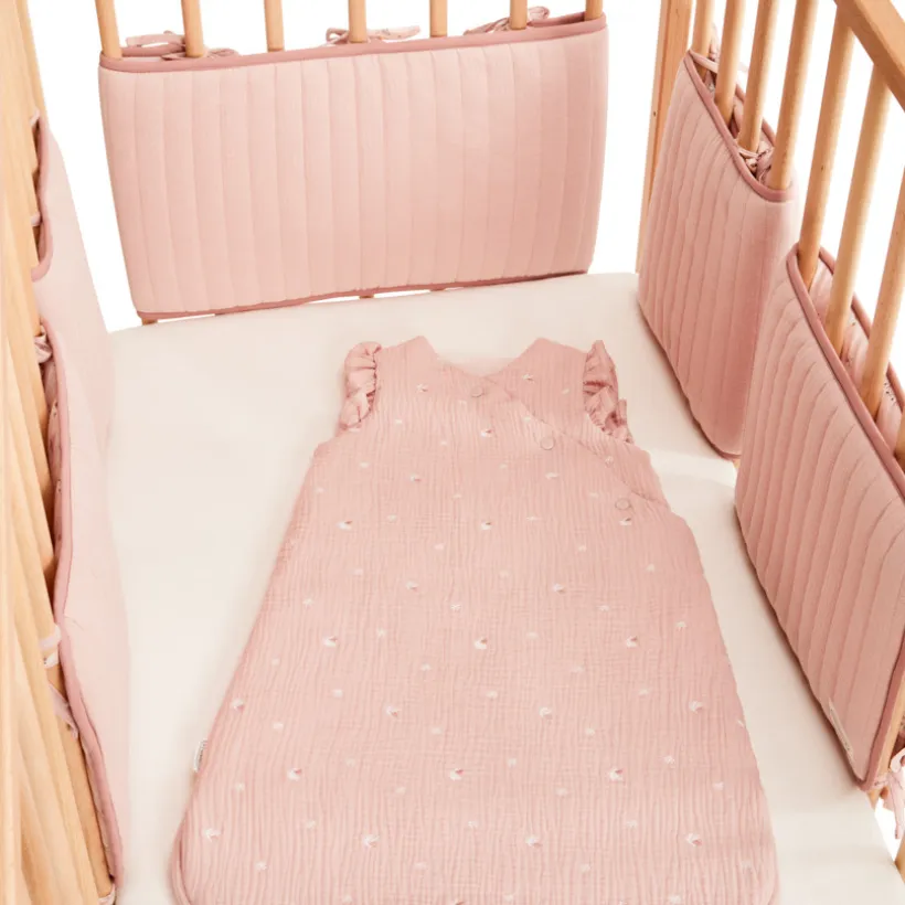 Lot de 5 protèges barreaux modulables Promenade Bucolique rose