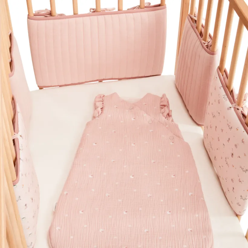 Lot de 5 protèges barreaux modulables Promenade Bucolique rose