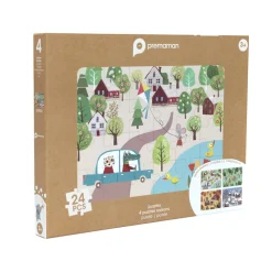 Lot de 4 puzzles de 24 pièces sur les 4 saisons