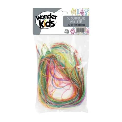 Lot de 50 scoubidous multicolores (modèle aléatoire)