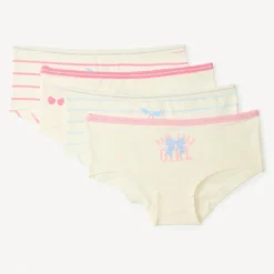 Lot de 4 shorties cerises fantaisie pour fille