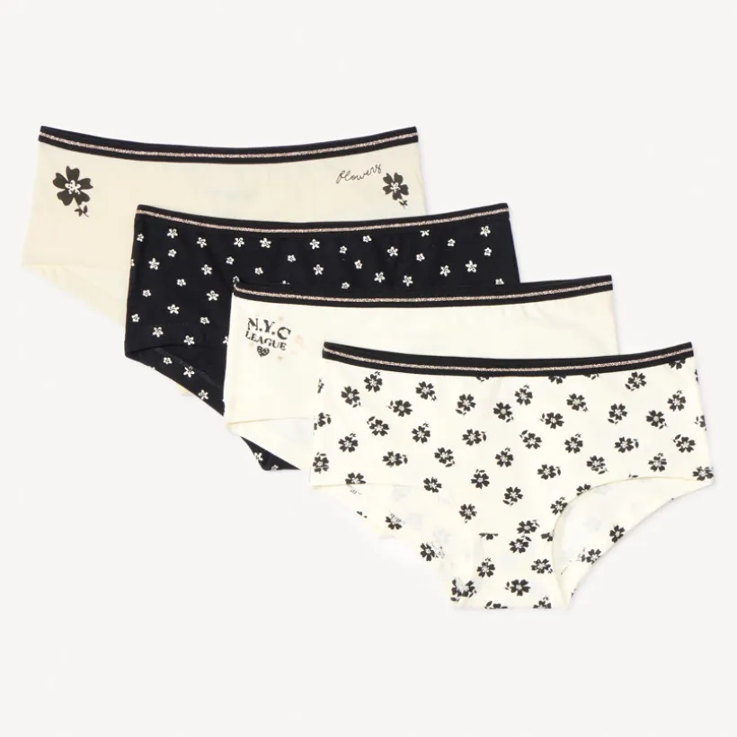 Lot de 4 shorties fantaisies pour fille