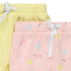 Lot de 4 shorts fantaisie en jersey slub pour bébé fille