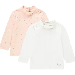Lot de 2 sous-pulls col cheminée en jersey pour bébé fille