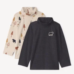 Lot de 2 sous-pulls à col roulé pour bébé garçon