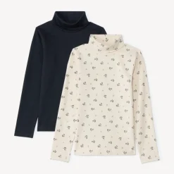 Lot de 2 sous-pulls cols roulés pour fille