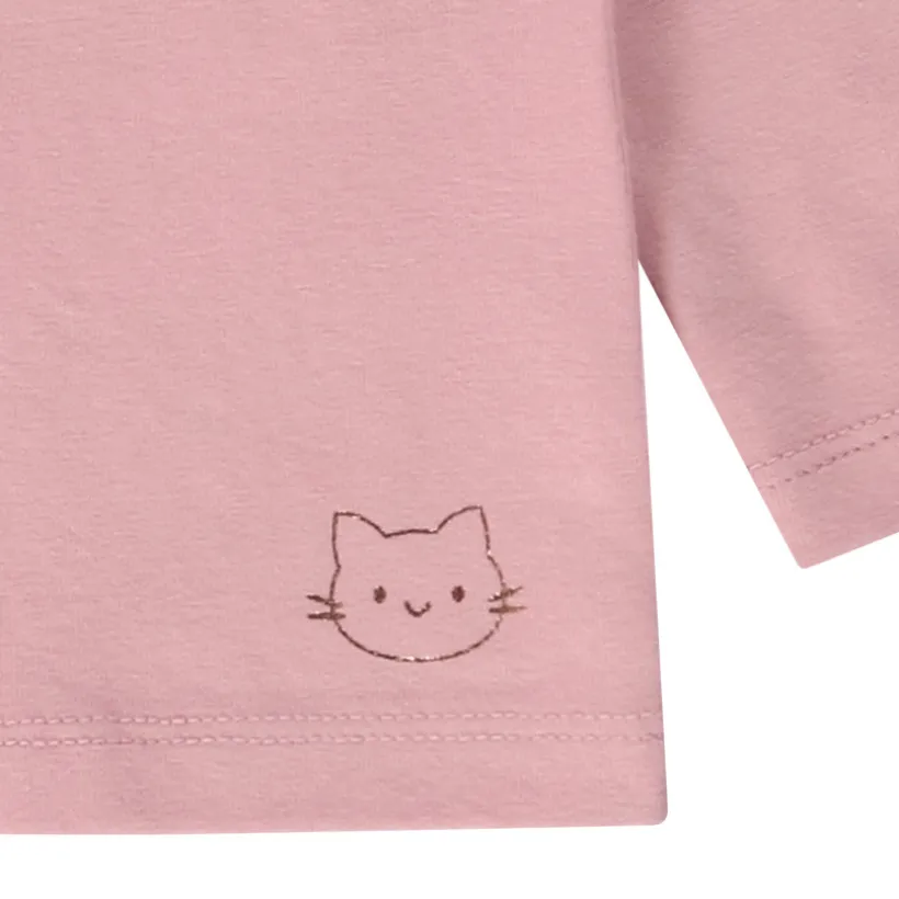 Lot de 2 sous-pulls fantaisie col cheminée pour bébé fille