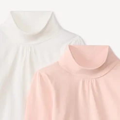 Lot de 2 sous-pulls unis à col roulé pour fille