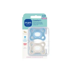 Lot de 2 sucette comfort neutre 2 à 12 mois