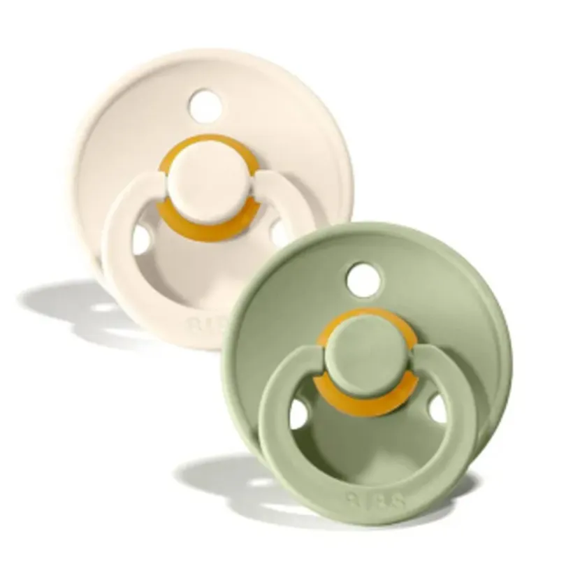 Lot de 2 sucettes colour 0-6 mois - sage/ivory