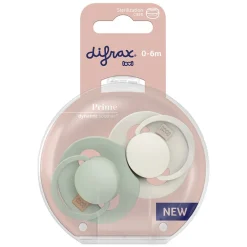 Lot de 2 Sucettes dynamique 0/6M Prime Noix de coco/Pistache