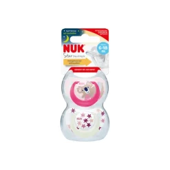 Lot de 2 sucettes en silicone Starlight 6-18M
