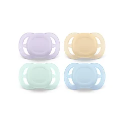 Lot de 2 sucettes en silicone Ultra Start 0-2 M (modèle aléatoire)