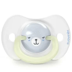 Lot de 2 sucettes 0-6m Jour & Nuit Bleu