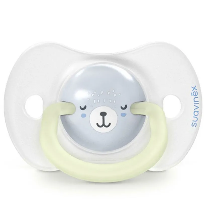 Lot de 2 sucettes 0-6m Jour & Nuit Bleu