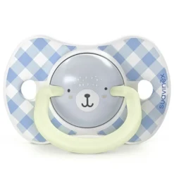 Lot de 2 sucettes 0-6m Jour & Nuit Bleu
