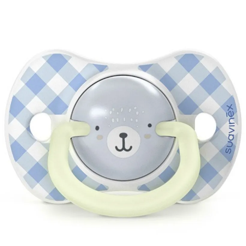 Lot de 2 sucettes 0-6m Jour & Nuit Bleu
