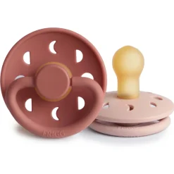 Lot de 2 sucettes Moon Latex T1 - Blush/Powder