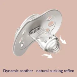 Lot de 2 sucettes silicone Dynamique Jour/Nuit 0/6M Garçon