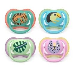 Lot de 2 sucettes silicone 6-18M Ultra Air décorées (lot aléatoire)