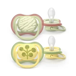 Lot de 2 sucettes silicone 18M+ Ultra Air décorées
