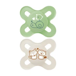 Lot de 2 sucettes silicone Original 0-2M (modèle aléatoire)