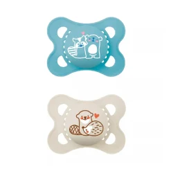 Lot de 2 sucettes silicone Original 2-6M nature (modèle aléatoire)