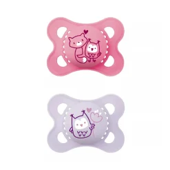 Lot de 2 sucettes silicone Original 2-6M nature (modèle aléatoire)