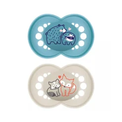 Lot de 2 sucettes silicone Original 6M+ collection nature (modèle aléatoire)